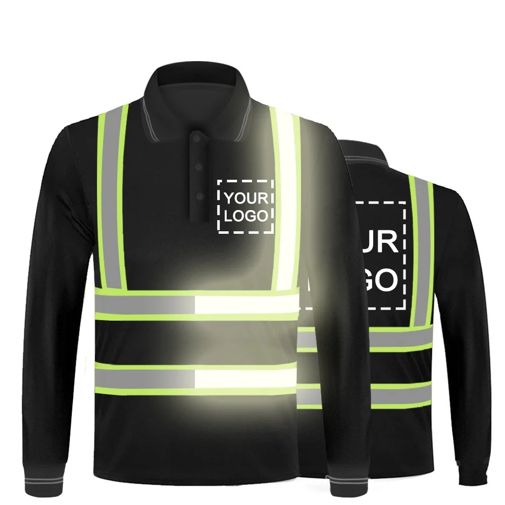 Construction Long Sleeve Reflection Work Safety Shirt Safety Shirt Long Sleeve Work Clothes Safety Polos Workwear Polo Shirt