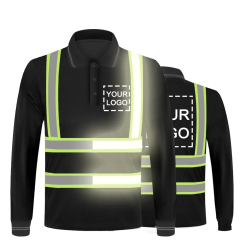 Construction Long Sleeve Reflection Work Safety Shirt Safety Shirt Long Sleeve Work Clothes Safety Polos Workwear Polo Shirt