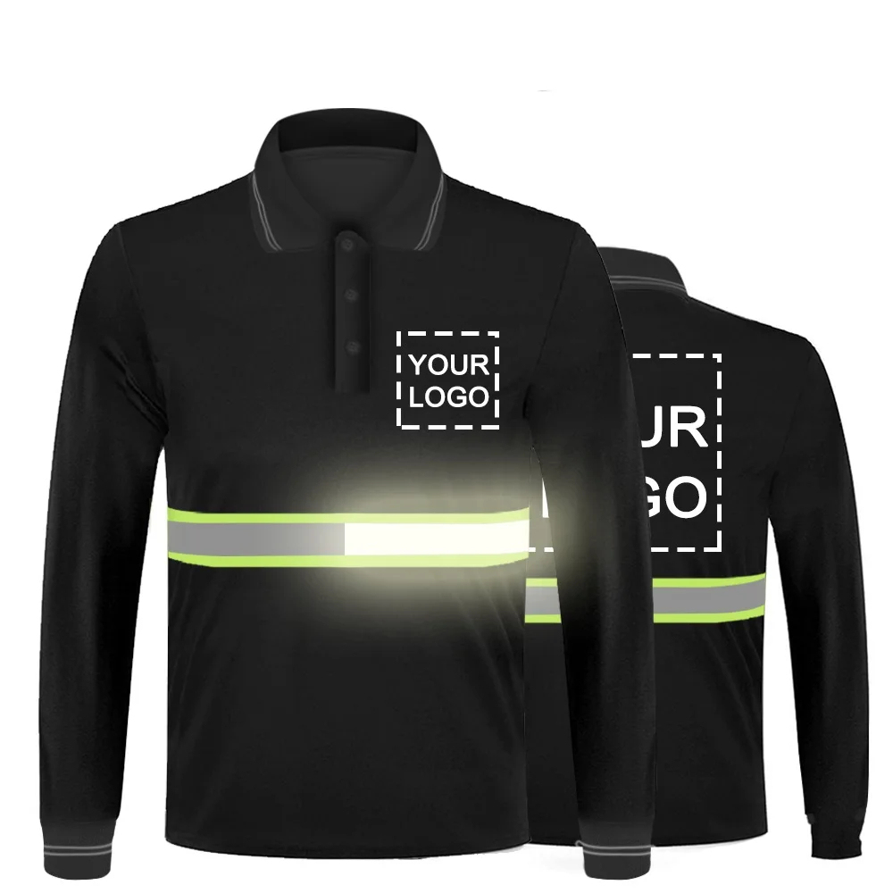 Construction Long Sleeve Reflection Work Safety Shirt Safety Shirt Long Sleeve Work Clothes Safety Polos Workwear Polo Shirt