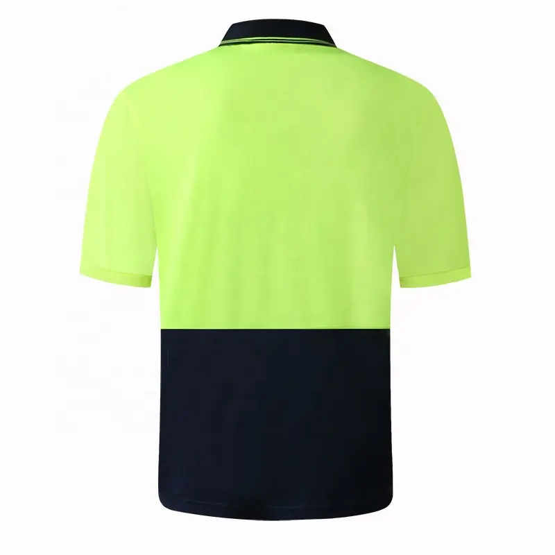 Quick Drying High Visibility Reflective Polo Shirt Factory Outlet Safety T-Shirt for Safety Workwear