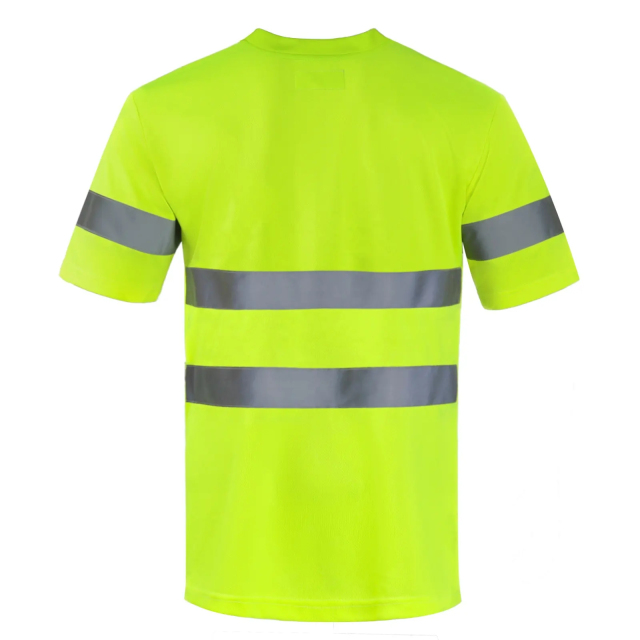 Premium Unisex Short Sleeve High Visibility Reflective Safety T-Shirt Hihg Quality Work Crew Neck Tee for Work
