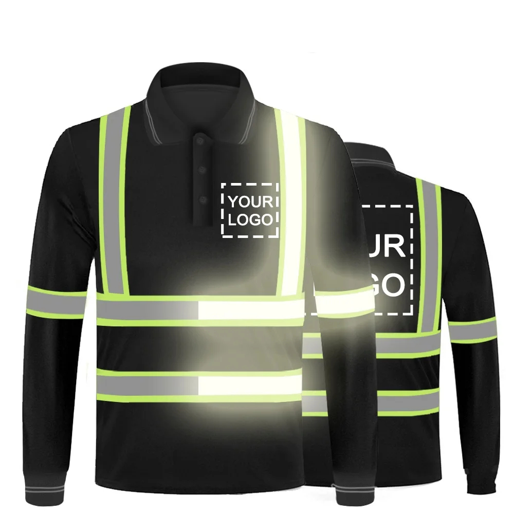 Construction Long Sleeve Reflection Work Safety Shirt Safety Shirt Long Sleeve Work Clothes Safety Polos Workwear Polo Shirt
