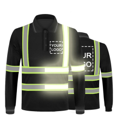 Construction Long Sleeve Reflection Work Safety Shirt Safety Shirt Long Sleeve Work Clothes Safety Polos Workwear Polo Shirt