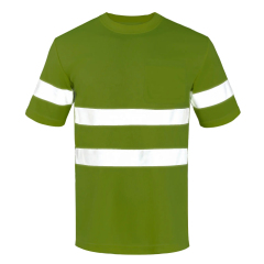 Premium Unisex Short Sleeve High Visibility Reflective Safety T-Shirt Hihg Quality Work Crew Neck Tee for Work