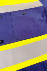 Industrial Short Sleeve Reflective Workwear Shirt Enhance Visibility for Safety on the Job