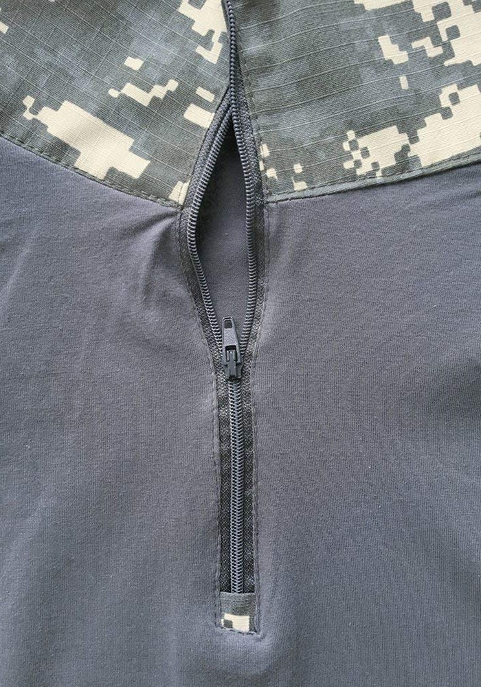 Men's Tactical Short Sleeve Shirt Military Style Outdoor Combat Shirt with Convenient Zipper Closure