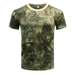Camouflage Tactical Shirt Short Sleeve Men's Quick Dry Classic T-Shirt Men Training T Shirt Camo Outdoor Hiking Hunting Shirts