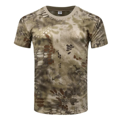 Camouflage Tactical Shirt Short Sleeve Men's Quick Dry Classic T-Shirt Men Training T Shirt Camo Outdoor Hiking Hunting Shirts