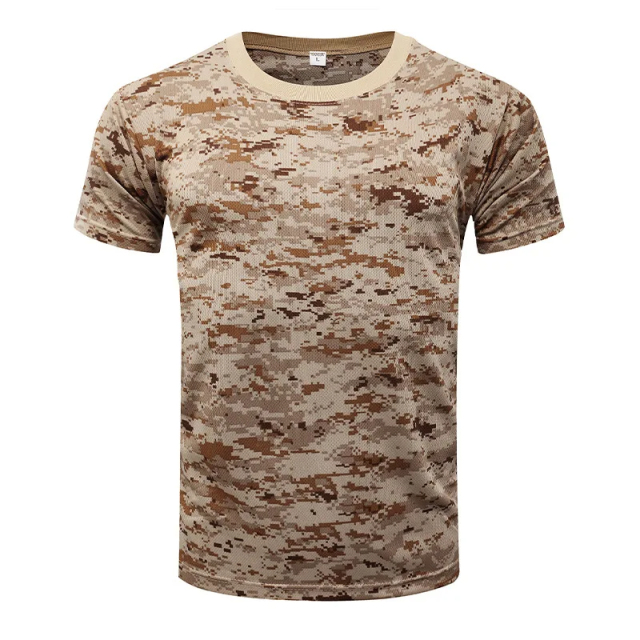 Camouflage Tactical Shirt Short Sleeve Men's Quick Dry Classic T-Shirt Men Training T Shirt Camo Outdoor Hiking Hunting Shirts