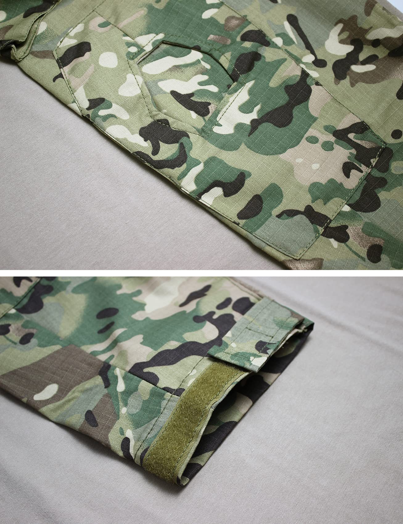 High Quality Outdoor Hiking Training Uniform Men's Tactical Combat T Shirt Long Sleeve Camo Shirt with 1/4 Zipper