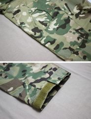 High Quality Outdoor Hiking Training Uniform Men's Tactical Combat T Shirt Long Sleeve Camo Shirt with 1/4 Zipper