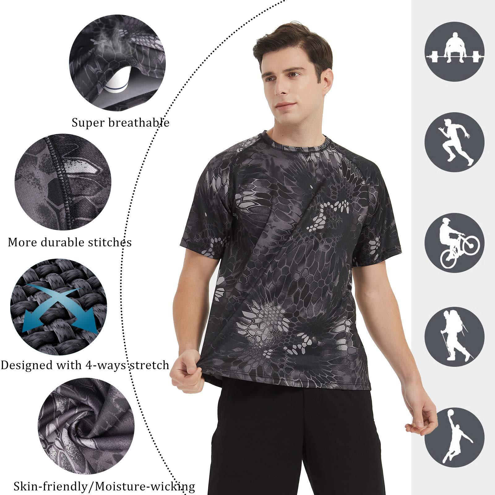 Outdoor Camo Clothes Lightweight Crew Neck Tactical Quick-drying Short Sleeve T-shirts Uniform