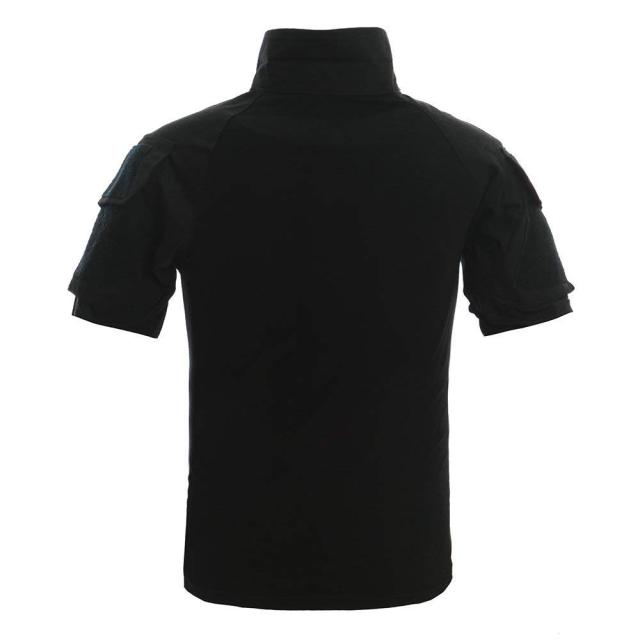 Short Sleeve Blank Cargo Pullover T-shirt Custom Camouflage Guard Combat Battle Uniforms Men's Tactical Polo Shirt