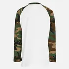 Custom Long Sleeve Camouflage Raglan Blank T Shirt Camo Short Sleeve Shirt Crew Neck Raglan Sleeve