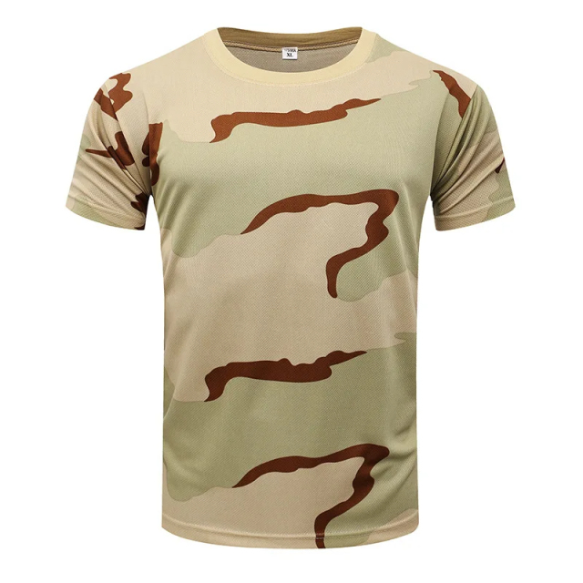 Camouflage Tactical Shirt Short Sleeve Men's Quick Dry Classic T-Shirt Men Training T Shirt Camo Outdoor Hiking Hunting Shirts