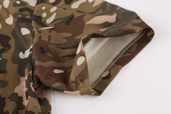 Sublimation Outdoor Hiking T Shirt Camouflage Quick Dry Round Neck Short Sleeve Shirt Outdoor Sports T-shirts