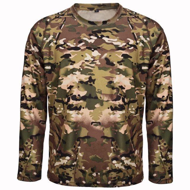 New style Multi Colors MiIlitary Wear Camouflage Shirt for Men Camouflage T Shirts Long Sleeves