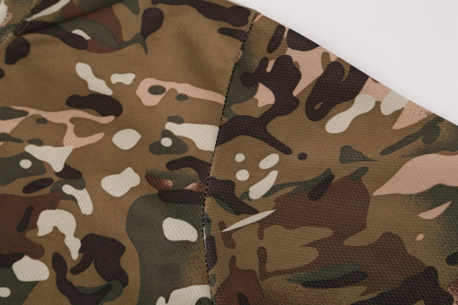 Sublimation Outdoor Hiking T Shirt Camouflage Quick Dry Round Neck Short Sleeve Shirt Outdoor Sports T-shirts