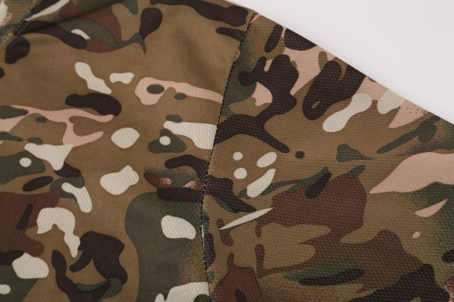 Sublimation Outdoor Hiking T Shirt Camouflage Quick Dry Round Neck Short Sleeve Shirt Outdoor Sports T-shirts