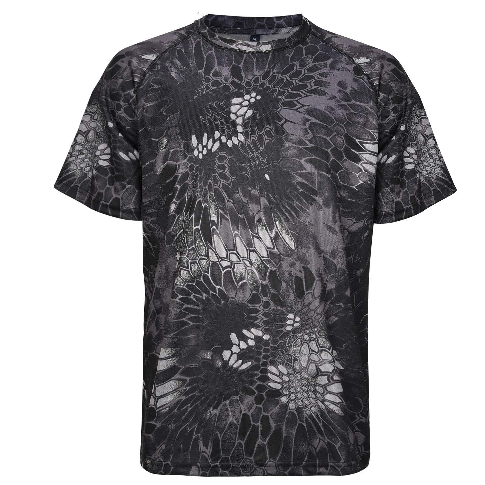 Outdoor Camo Clothes Lightweight Crew Neck Tactical Quick-drying Short Sleeve T-shirts Uniform