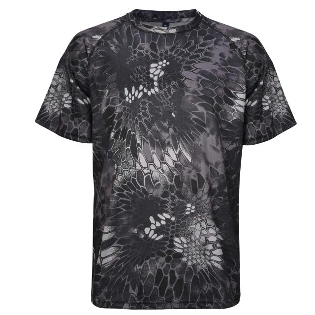Outdoor Camo Clothes Lightweight Crew Neck Tactical Quick-drying Short Sleeve T-shirts Uniform