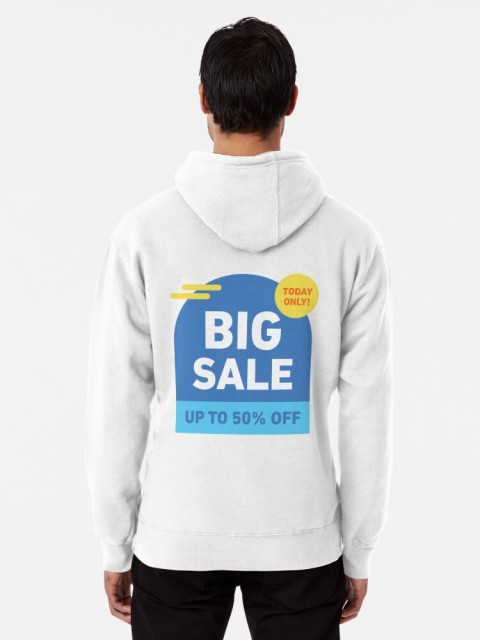 Big Sale Pullover Hoodie Double-sided Printing Customized Logo Design with a Kangaroo Pocket