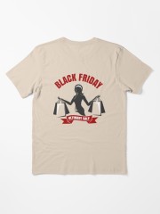 Sublimation T Shirt Black Friday Sale Emblem of Shopping Custom Design Employee Shirt Short Sleeve