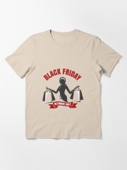 Sublimation T Shirt Black Friday Sale Emblem of Shopping Custom Design Employee Shirt Short Sleeve