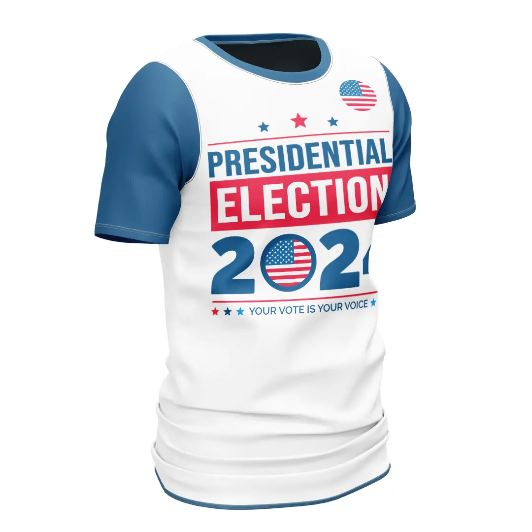 Customize Election Campaign Unisex T-shirt Two-tone Color block Personalized Printing Shirt