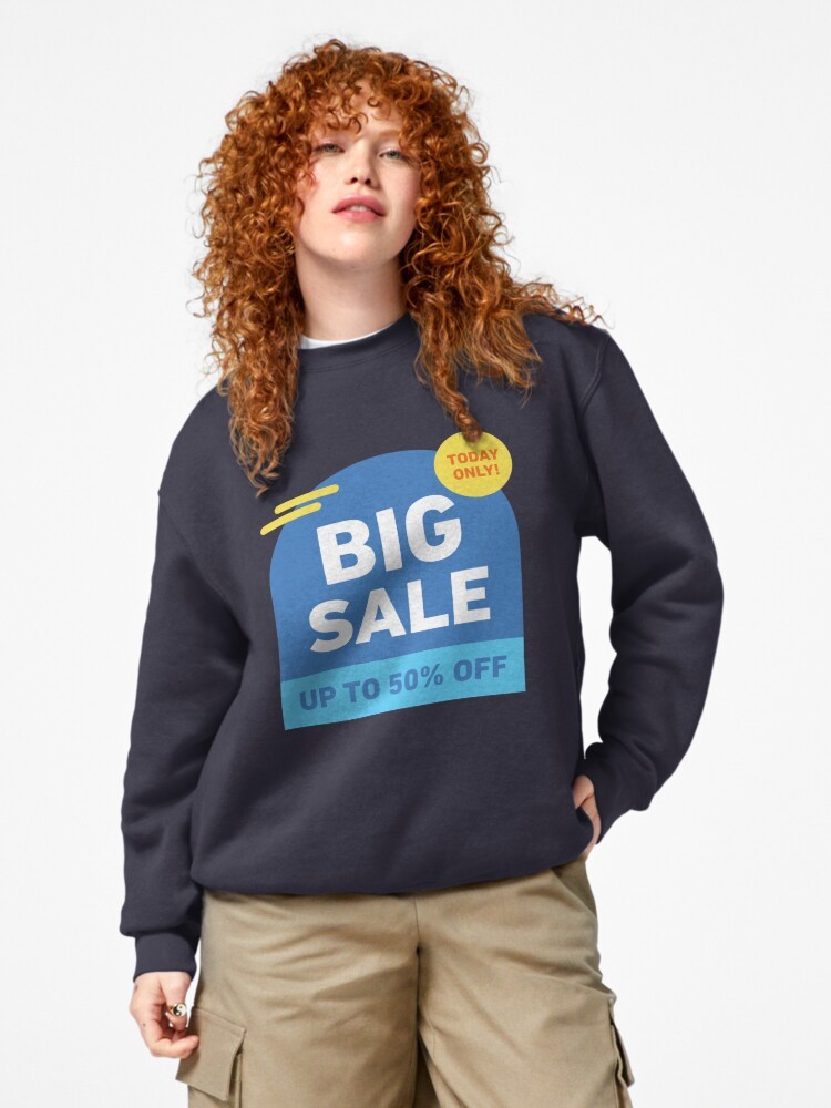 Big Sale Tag Pullover Sweatshirts featuring Double-sided Printing Customized Logo Design