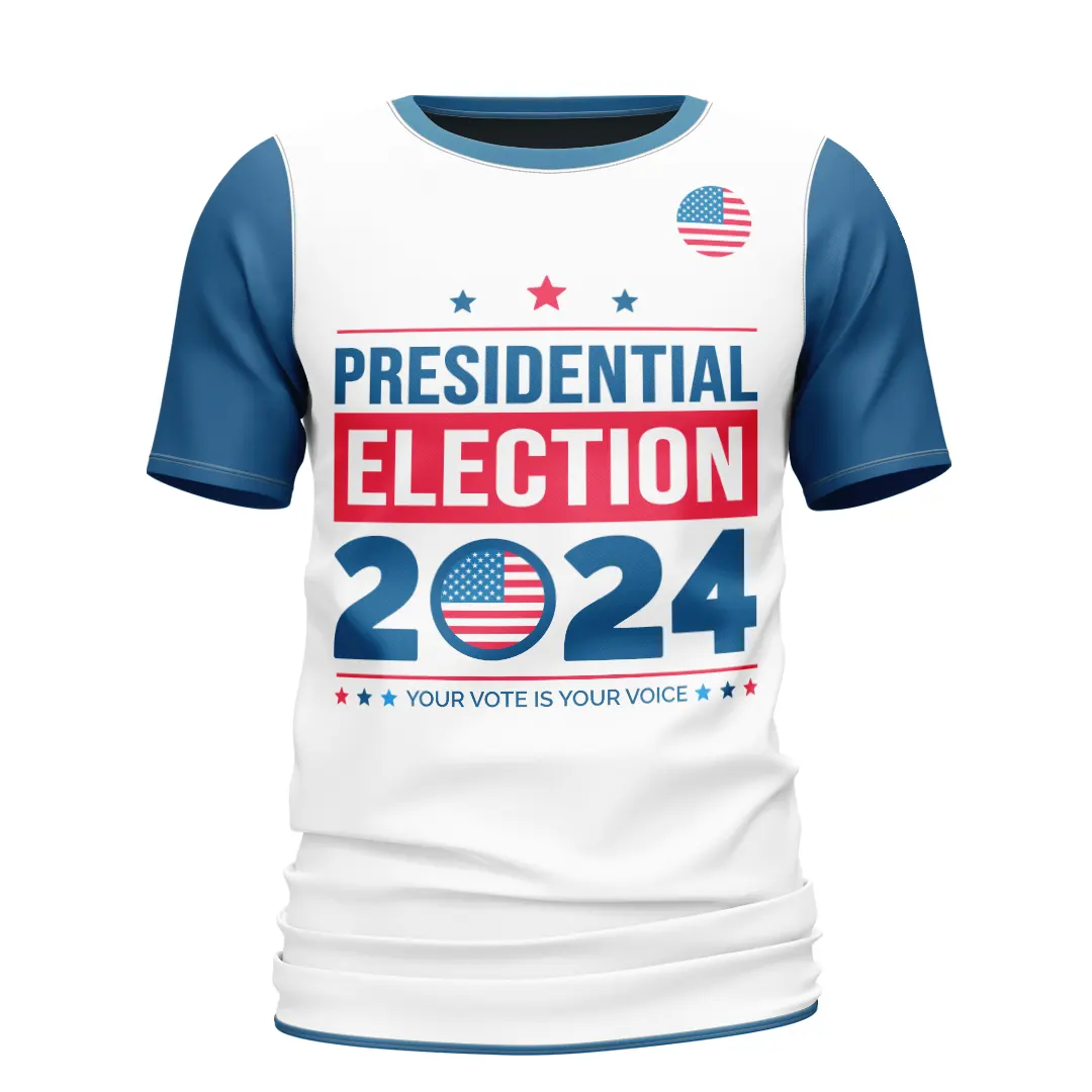 Customize Election Campaign Unisex T-shirt Two-tone Color block Personalized Printing Shirt