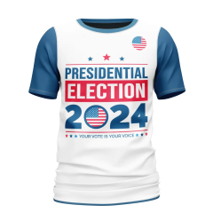 Customize Election Campaign Unisex T-shirt Two-tone Color block Personalized Printing Shirt