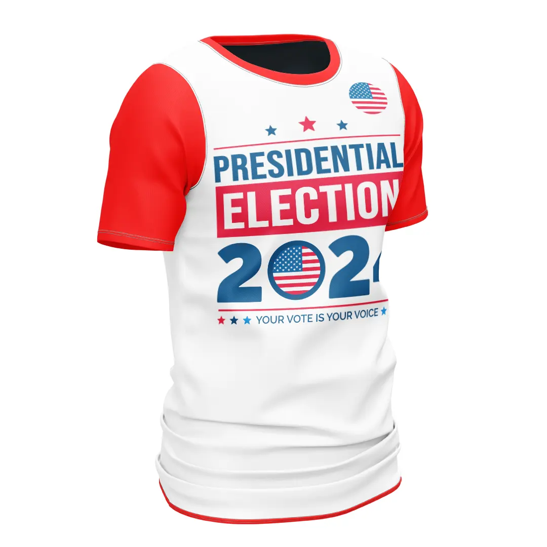 Customize Election Campaign Unisex T-shirt Two-tone Color block Personalized Printing Shirt