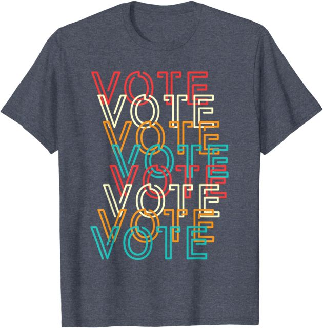 Men's and Women's Voter Election Sublimation Printing Campaign Voting T-Shirts