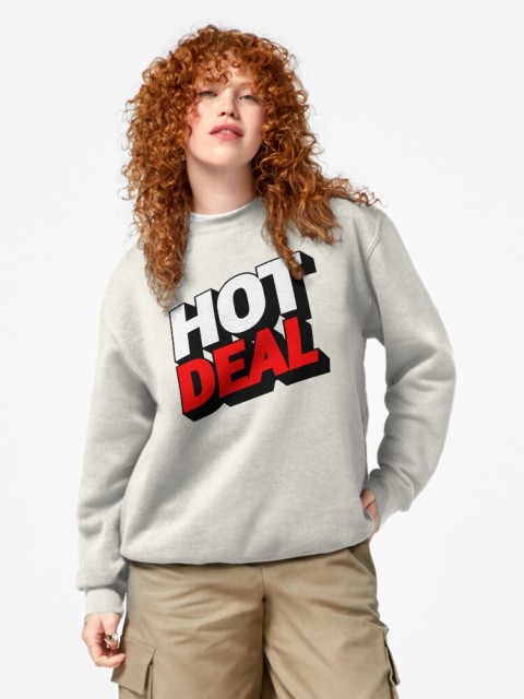 Pullover Sweatshirt Hot Deal Sale Promotion Tag Staff Shirt Long Sleeve