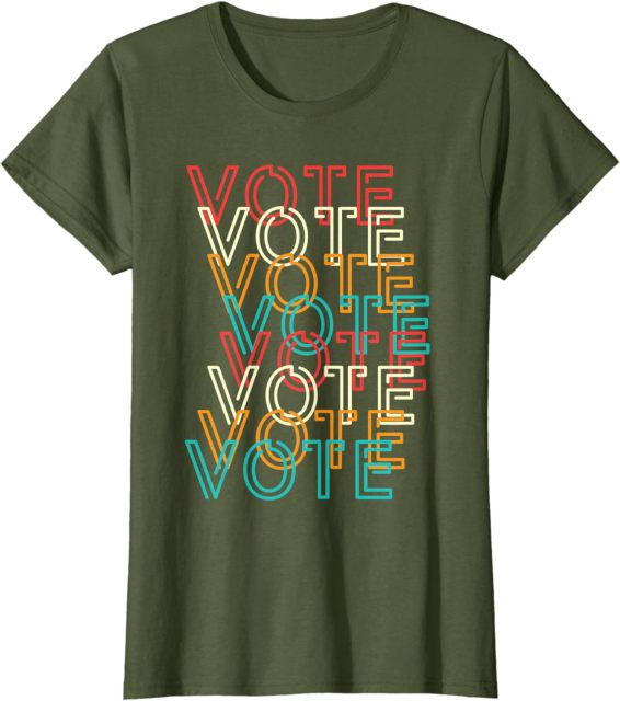 Men's and Women's Voter Election Sublimation Printing Campaign Voting T-Shirts