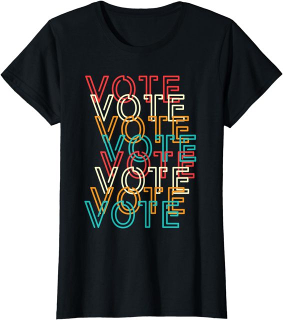 Men's and Women's Voter Election Sublimation Printing Campaign Voting T-Shirts