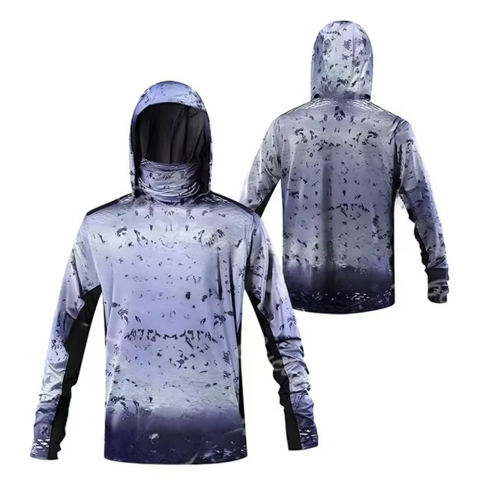 New men's quick-drying breathable fishing suit Lightweight fishing suit with dust mask and UV protection