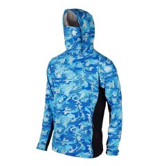 Fishing clothing fly fishing Luya hoodie summer men's long sleeve sun protection clothing with hat band face shield