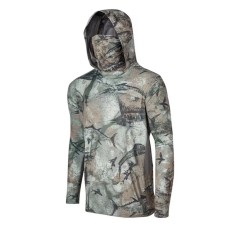 Fishing clothing fly fishing Luya hoodie summer men's long sleeve sun protection clothing with hat band face shield