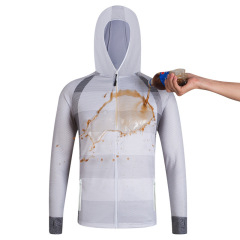 Outdoor sun protection fishing clothing for men summer soaking wet camouflage hooded long sleeve sun protection clothing sea fishing ice silk fishing clothing