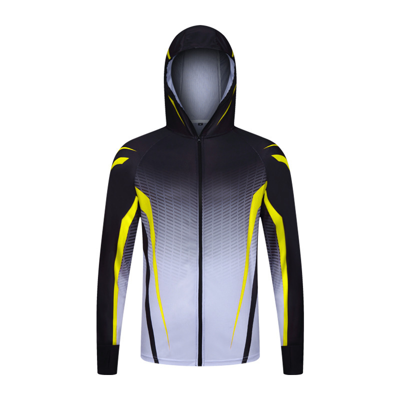Outdoor sun protection fishing clothing for men summer soaking wet camouflage hooded long sleeve sun protection clothing sea fishing ice silk fishing clothing
