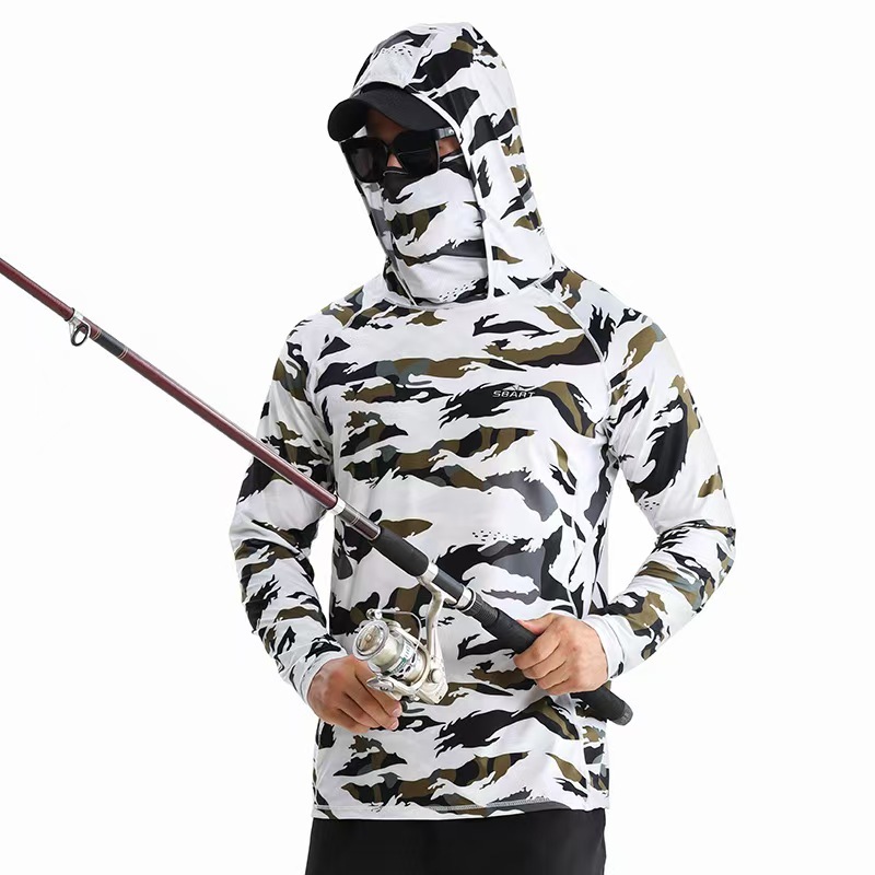 Quick-drying fishing clothing men's and women's breathable sunscreen clothing men's ice silk UPF50+ UV-proof sun-protective clothing summer
