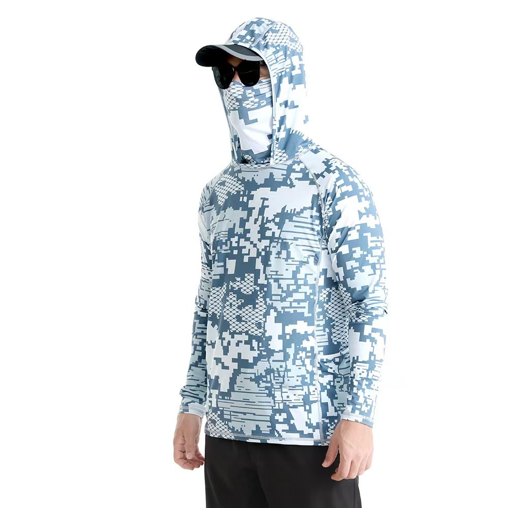 Quick-drying fishing clothing men's and women's breathable sunscreen clothing men's ice silk UPF50+ UV-proof sun-protective clothing summer