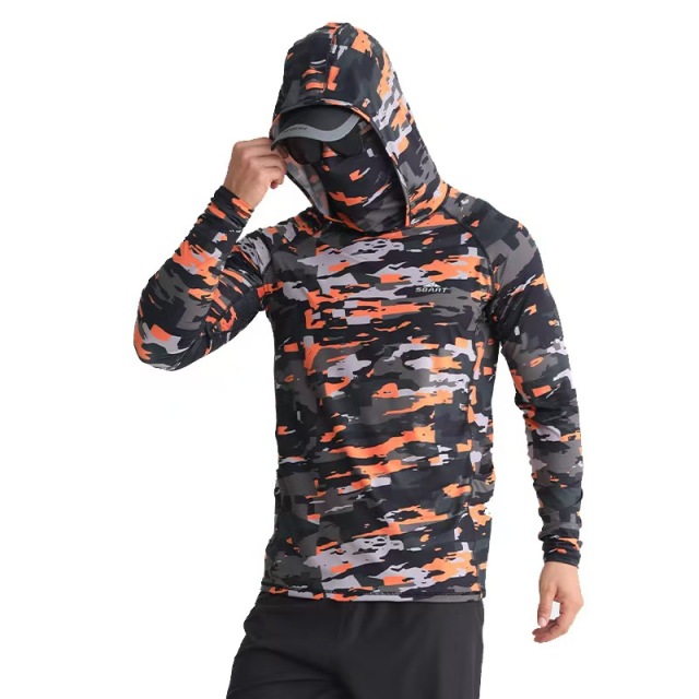 Quick-drying fishing clothing men's and women's breathable sunscreen clothing men's ice silk UPF50+ UV-proof sun-protective clothing summer