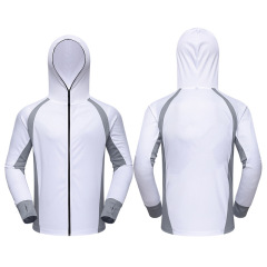 Outdoor sun protection fishing clothing for men summer soaking wet camouflage hooded long sleeve sun protection clothing sea fishing ice silk fishing clothing