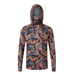 Outdoor sun protection fishing clothing for men summer soaking wet camouflage hooded long sleeve sun protection clothing sea fishing ice silk fishing clothing
