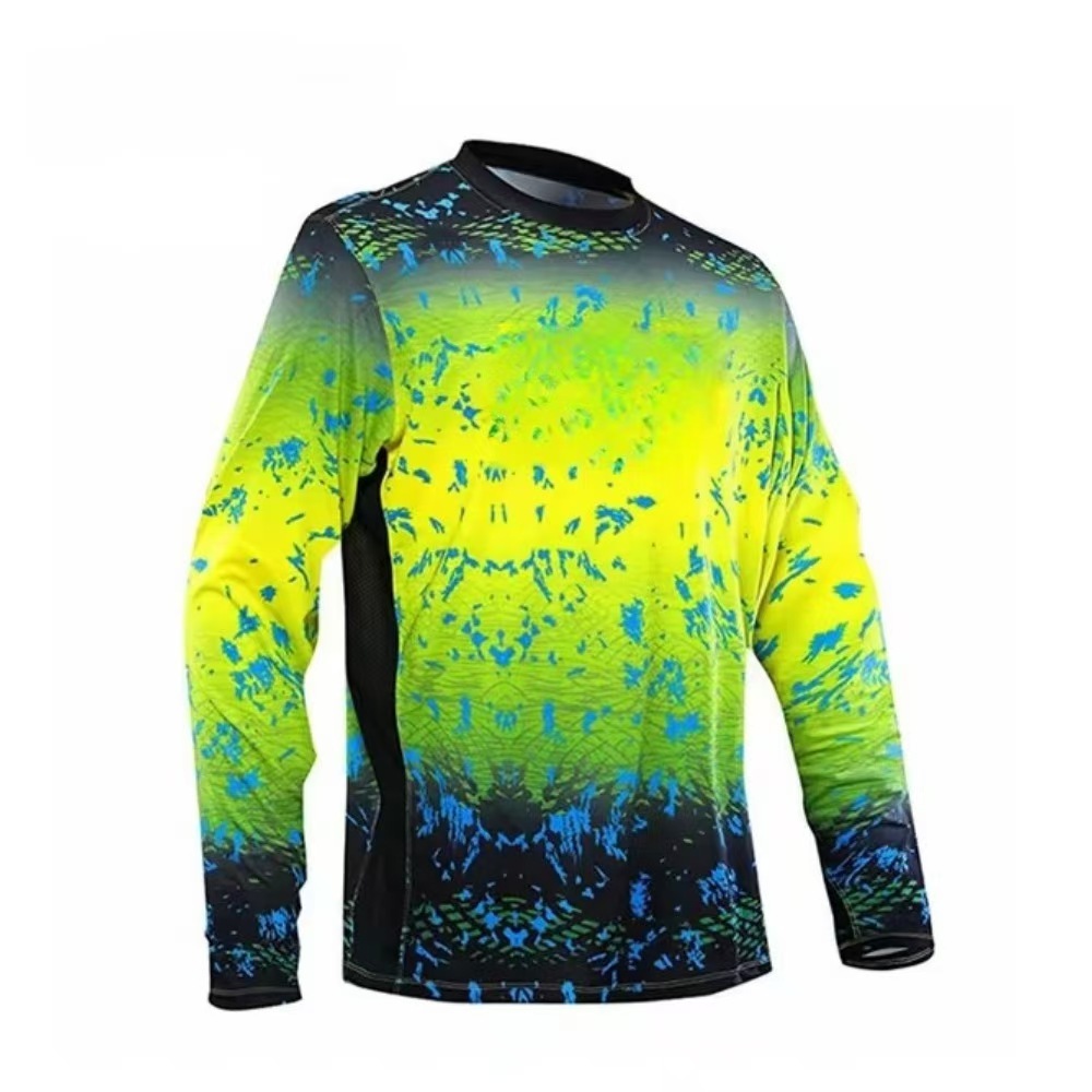 Long sleeve fishing clothing UV protection men's outdoor sweatshirt Upf 50 clothing High performance breathable fishing clothing