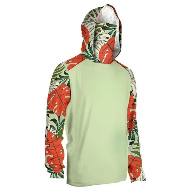 New men's sunblock Upf 50+ long sleeve fishing suit UV mask hooded fishing suit
