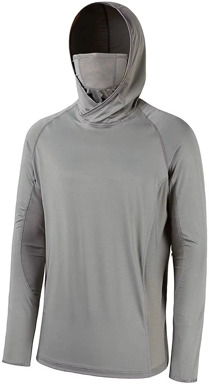 Custom Hooded Print Sublimation Polyester Long Sleeve Fish Shirts Hoody Fishing Wear Quick Dry Fishing Jersey